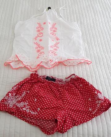 Pyjama setje broekje rood maat s topje maat xs hunkemoller beschikbaar voor biedingen