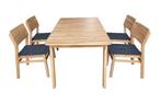 5-delige Tuinset Jala | Antraciet | Acacia en Rope | Eurofar, 4 zitplaatsen, Verzenden, Nieuw, Tuinset