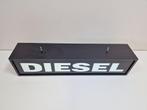 Vintage Diesel reclame bord met licht lichtbak Italy kleding, N, Lichtbak of (neon) lamp, Diesel, Ophalen of Verzenden