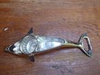 Vintage verzilverde flessenopener, dolfijn, Antiek en Kunst, Ophalen of Verzenden