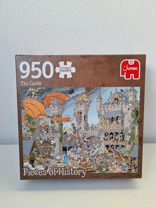 Jumbo puzzel 950 stukjes - Pieces of History The Castle, Hobby en Vrije tijd, Denksport en Puzzels, Zo goed als nieuw, Legpuzzel