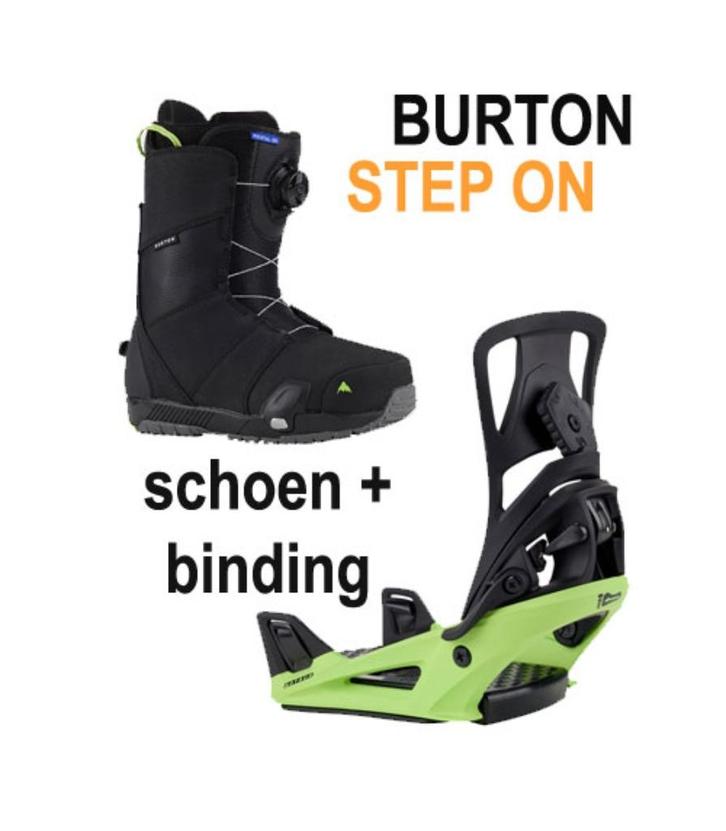 Snowboardschoenen BURTON STEP ON + Binding maat 42 of 43, Sport en Fitness, Snowboarden, Gebruikt, Schoenen, Ophalen