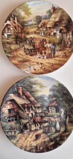 2 Wedgwood wandbordjes Early Morning Milk, The Apple Pickers, Ophalen of Verzenden