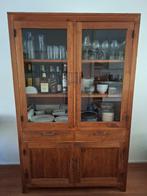 Vitrinekast teak, Ophalen, Gebruikt, 50 tot 100 cm, 150 tot 200 cm