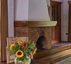 Massief Eiken Houten Balk - Open Haard, Ophalen, Gebruikt, Inbouwhaard, Houthaard