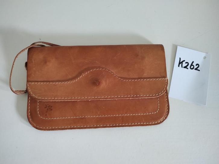 K262 TUIGLEDEREN festival tasje nektasje zeer fraai, Sieraden, Tassen en Uiterlijk, Tassen | Damestassen, Ophalen of Verzenden