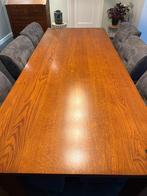Complete Kersenhouten Eetkamerset met 6 Velours Stoelen, Huis en Inrichting, Tafels | Eettafels, Ophalen, 100 tot 150 cm, Zo goed als nieuw