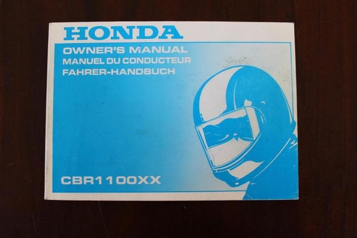 Honda CBR1100XX 1996 motorcycle owner's manual CBR 1100 XX, Motoren, Handleidingen en Instructieboekjes, Honda, Ophalen of Verzenden