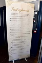 Feestreglement Roll-up Banne, Ophalen, Zo goed als nieuw, A1 t/m A3