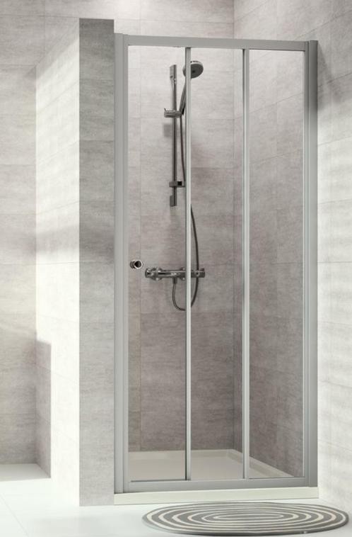 Hüppe Alpha 2 schuifdeur 2-delig met vast segment (80B 190H), Doe-het-zelf en Verbouw, Sanitair, Nieuw, Douche, Glas, Ophalen