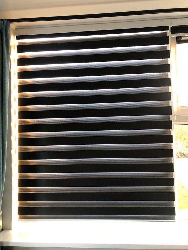 Jysk rolgordijnen set (2x 80cm, 2x 140cm), Huis en Inrichting, Stoffering | Gordijnen en Lamellen, Zo goed als nieuw, 150 tot 200 cm