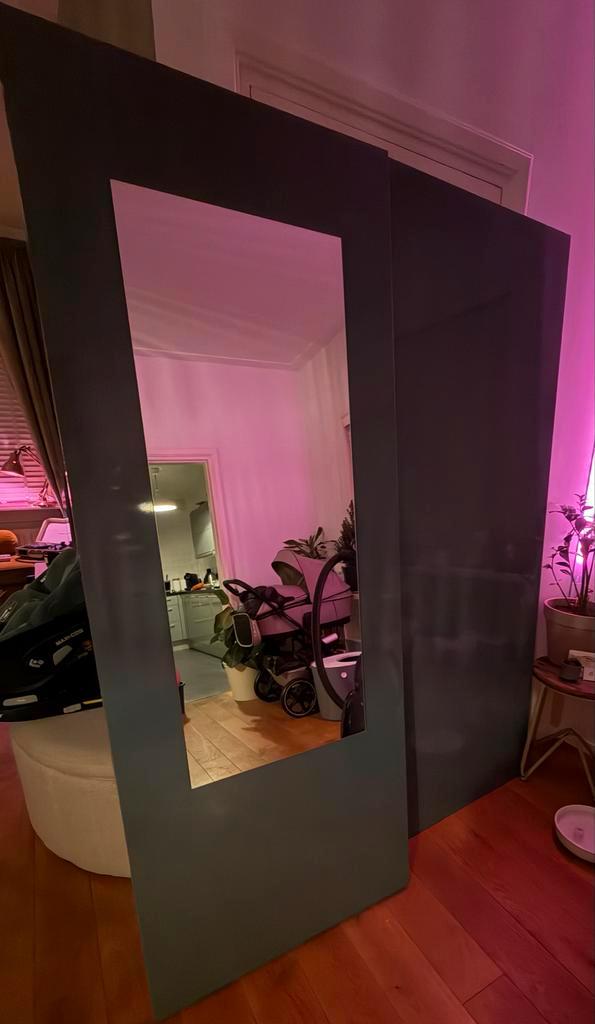 Groene IKEA Pax Schuifdeuren, Huis en Inrichting, Kasten | Kledingkasten, Gebruikt, 150 tot 200 cm, 50 tot 100 cm, Minder dan 25 cm