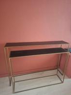 side table Light&Living goud/zwart, Huis en Inrichting, Tafels | Sidetables, Ophalen, 50 tot 100 cm, Zo goed als nieuw, 25 tot 50 cm