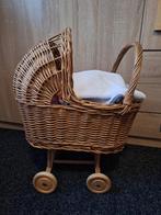 Vintage rieten poppenwagen poppenkoets riet hout, Ophalen, Gebruikt, Duw- of Trekspeelgoed