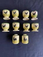 Kip en Haan servies 8 eierdopjes en peper en zout stelletje, Overige typen, Ophalen of Verzenden, Zo goed als nieuw, Overige stijlen