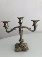 Antieke Victoriaans 3-armige kandelaar  met druiventrossen, Ophalen of Verzenden, Zilver