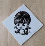 Vintage Mosa wandtegel meisje, jaren 60/70, Luc de Ro, Ophalen of Verzenden