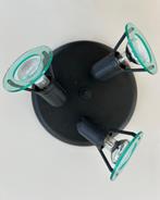 2x zwarte plafondverlichting met draaispots incl. 6 lampen, Ophalen of Verzenden, Gebruikt, Metaal