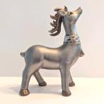 Beeld - Kerst hert - Goud, Diversen, Kerst, Ophalen of Verzenden, Gebruikt