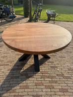 Te koop: tafel rond 130 mango hout, Huis en Inrichting, Overige materialen, Verzenden, Rond, Zo goed als nieuw