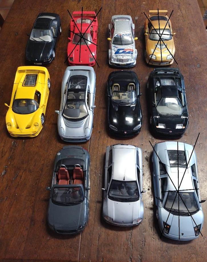 verzameling model auto's Burato en Maisto, s 1:18, 8 stuks, Hobby en Vrije tijd, Modelauto's | 1:24, Bburago, Ophalen of Verzenden