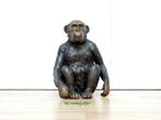 242* Bronzen chimpansee (Boven €75 geen verzendkosten), Tuin en Terras, Tuinbeelden, Ophalen of Verzenden, Nieuw, Overige materialen