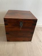 Superleuke teakhouten kist, met kussen, Huis en Inrichting, Ophalen, Minder dan 50 cm, Teakhout, Minder dan 50 cm