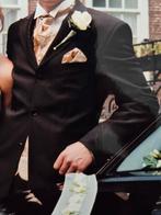 Klassiek trouwpak, Kleding | Heren, Trouwkleding en Trouwaccessoires, Ophalen of Verzenden, Zo goed als nieuw, Bruin, Trouwpak
