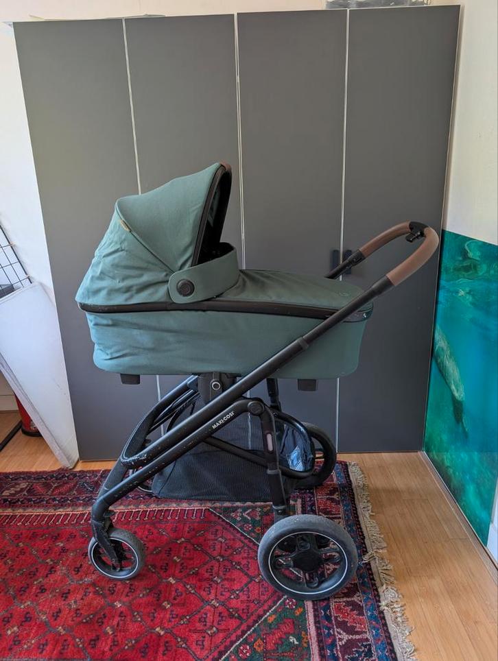 Maxi-Cosi Plaza Plus 2-in-1 Kinderwagen (Donkergroen), Kinderen en Baby's, Kinderwagens en Combinaties, Gebruikt, Kinderwagen