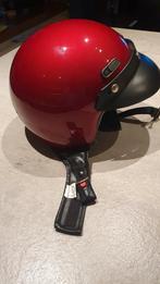 Rode motor/brommer/scooter helm, Fietsen en Brommers, Ophalen of Verzenden, Gebruikt, Medium