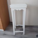 Wit houten bijzettafeltje, Ophalen, Minder dan 55 cm, Gebruikt, Vierkant