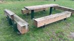 Tuin set, Tuin en Terras, Picknicktafels, Ophalen, Zo goed als nieuw, Rechthoekig, Hout
