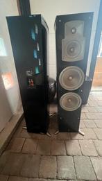 Yamaha NS-777, zuilspeakers, luidsprekers, Hi-Fi,, Audio, Tv en Foto, Luidsprekers, Ophalen, Front, Rear of Stereo speakers, Overige merken