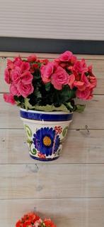 Handgemaakte Spaanse bloempot - Andalusische hangpot, Rond, Ophalen of Verzenden, Aardewerk, Binnen