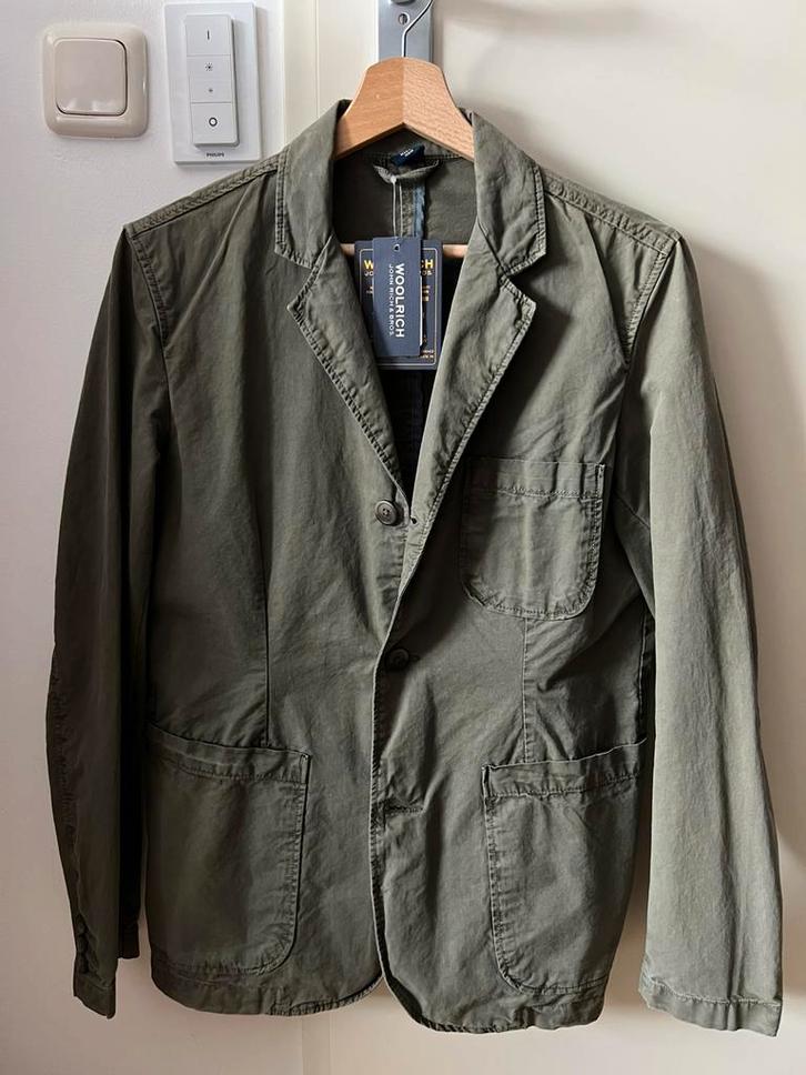 Woolrich TWV €299 XS Travel Jacket Groen Nieuw WOCPS2289, Kleding | Heren, Kostuums en Colberts, Nieuw, Maat 46 (S) of kleiner