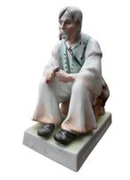 Zsolnay Pécs – Handbeschilderd porseleinen beeld, 1935-1955, Antiek en Kunst, Antiek | Porselein, Ophalen of Verzenden