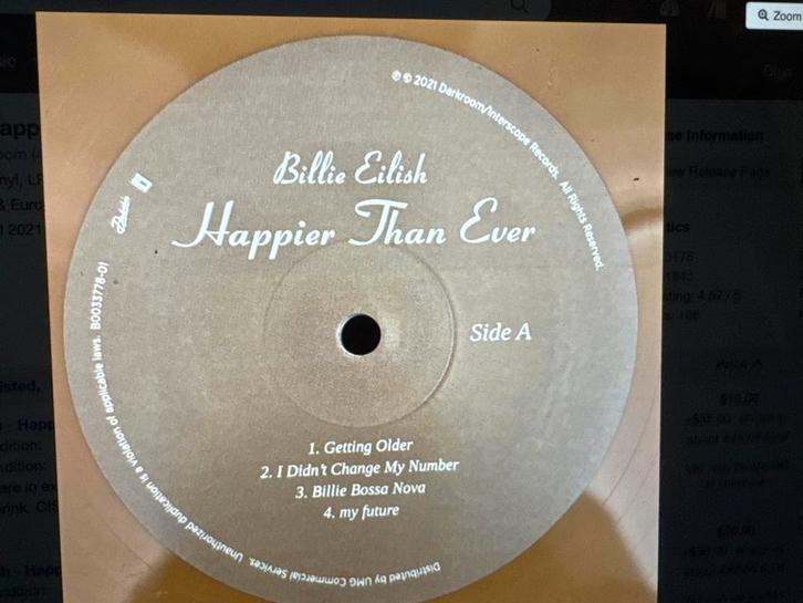 Billie Eilish - Happier Than Ever (Sienna Vinyl), Cd's en Dvd's, Vinyl | Overige Vinyl, Zo goed als nieuw, 12 inch, Ophalen of Verzenden
