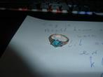 mooie dames ring met blauwe koraal, Overige materialen, Overige kleuren, 19 tot 20, Nieuw