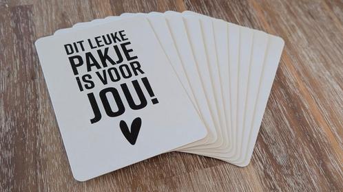 Leuke kaarten voor bij een pakketje, Diversen, Cadeaupapier, Nieuw, Ophalen of Verzenden
