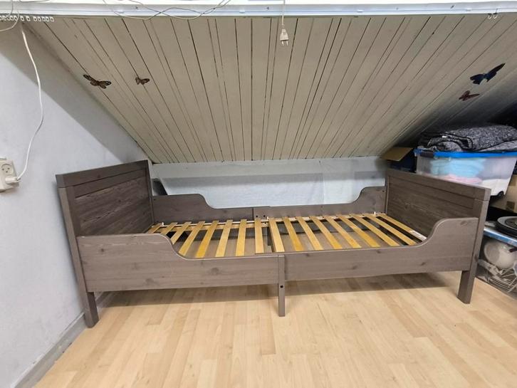 Ikea Meegroeibed SULTAN LURÖV een inclusief matras, Huis en Inrichting, Slaapkamer | Bedden, Zo goed als nieuw, Eenpersoons, 90 cm