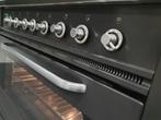 Luxe Boretti Fornuis 90cm antraciet + rvs 6 pits 1 oven, Witgoed en Apparatuur, Fornuizen, Niet ingevuld, 60 cm of meer, Niet ingevuld