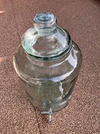 Mooie grote waterdispenser 8 l, met kraantje., Glas of Glazen, Ophalen of Verzenden, Overige stijlen, Glas