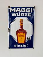 Vintage Maggi Würze Emaille Reclamebord, Antiek en Kunst, Ophalen