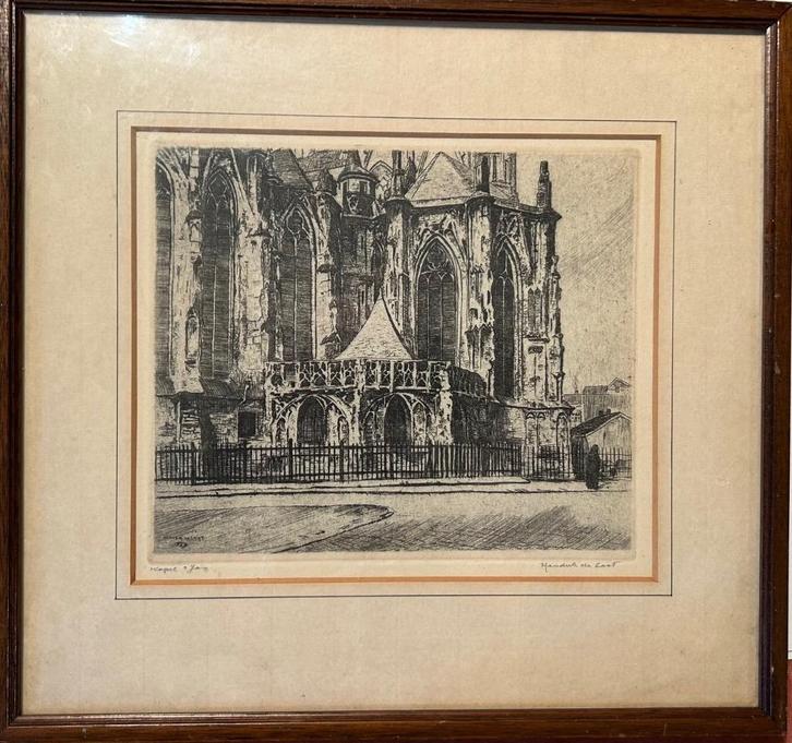Hendrik de Laat Kapel St.Jan, Antiek en Kunst, Kunst | Etsen en Gravures, Ophalen of Verzenden