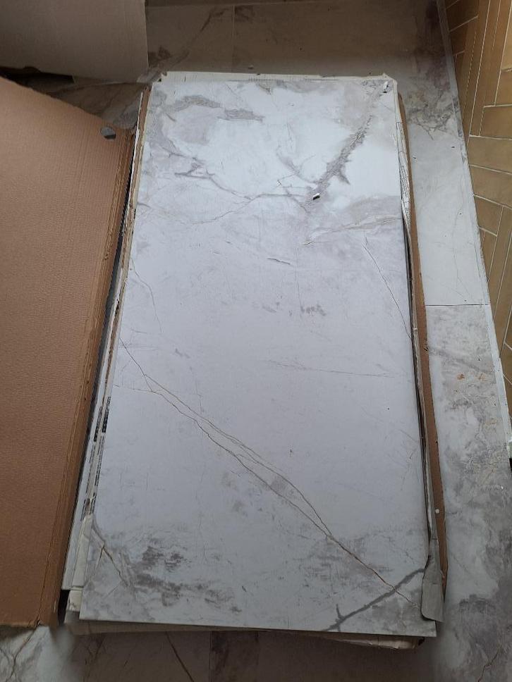 Wand/vloertegels marmerlook, Doe-het-zelf en Verbouw, Tegels, Nieuw, Overige typen, Keramiek, 60 cm of meer, 60 cm of meer, Minder dan 5 m²