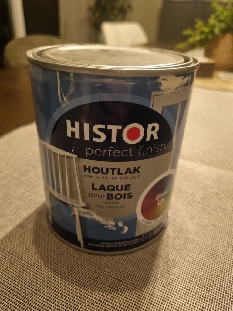 Histor Perfect Finish Houtlak Zijdeglans - Roomwit, Gebruikt, Wit, Ophalen of Verzenden, Lak