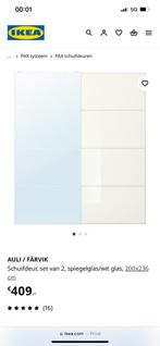 Schuifdeuren Ikea Pax AULI / FÄRVIK, 200 cm of meer, Ophalen of Verzenden, Minder dan 25 cm, Glas