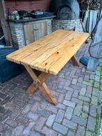 Eikenhouten tafel, Huis en Inrichting, Tafels | Eettafels, Ophalen, 200 cm of meer, 50 tot 100 cm, Zo goed als nieuw