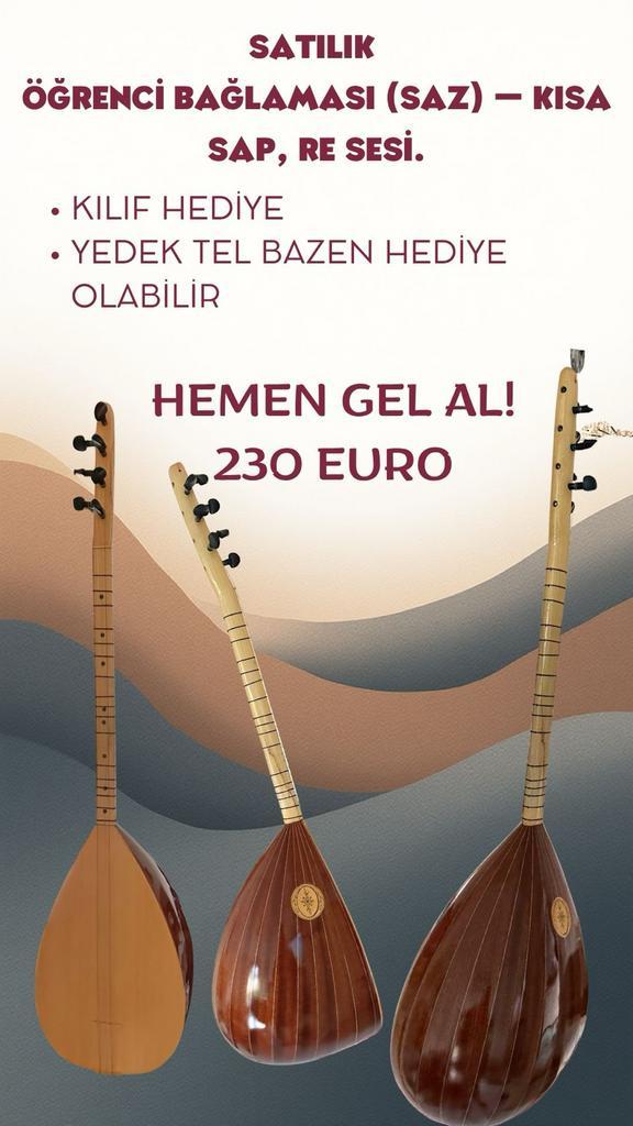 Student Saz (Bağlama) - Korte Hals, Muziek en Instrumenten, Snaarinstrumenten | Overige, Gebruikt, Luit, Saz of Bouzouki, Ophalen of Verzenden