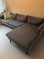 Hoekbank chaise longue bank grijs Wehkamp, Ophalen, 250 tot 300 cm, Gebruikt, Stof